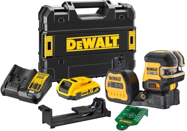 Dewalt - DCE825D1G18 5-Punkt-Kreuzlinien Laser grün 12V 18V 2Ah tstak Koffer