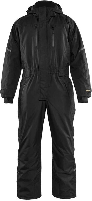 Arbeitsanzug mit langen Ärmeln und Kapuze für den Winter 6785 - Schwarz 52C