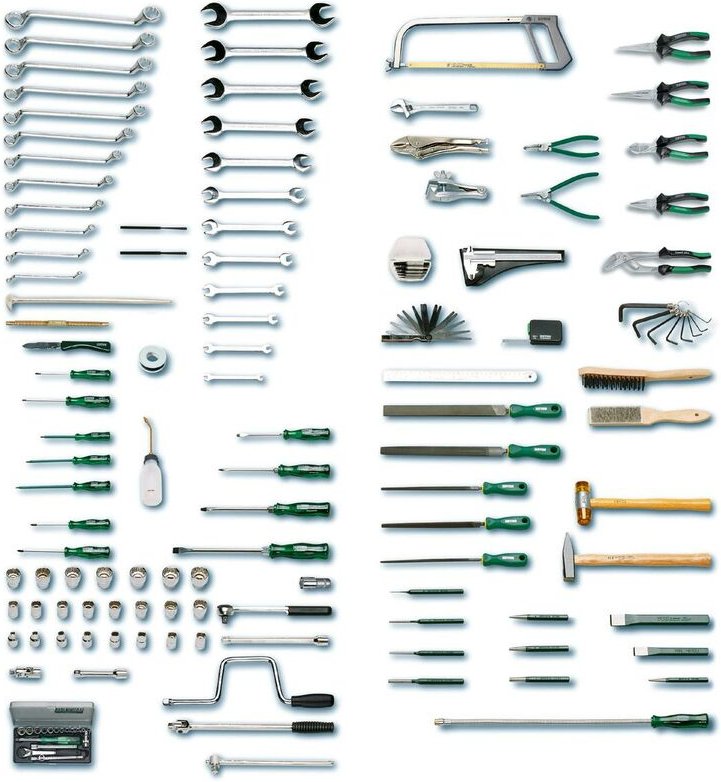 1128-942-AF Mechanik, Industrie und Wartung: Großes Mechanik-Sortiment, 140-tlg.