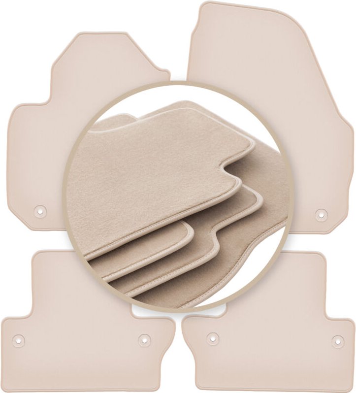 Beige PREMIUM-Matten für: Volvo V60 Cross Country, Kombi 2011-2017