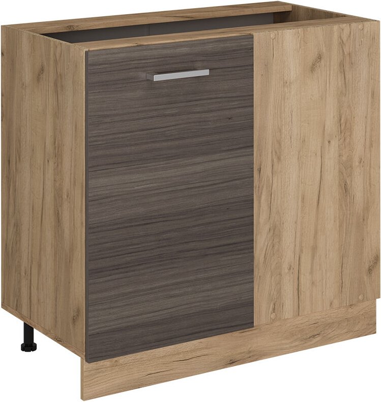 Thumbnail - Eckunterschrank R-Line, Edelgrau, 86 cm ohne Arbeitsplatte Vicco