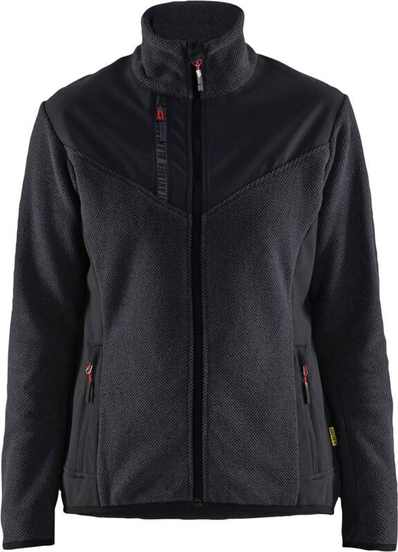 Strickjacke mit Softshell für Damen 5943 – Anthrazit/Grau Schwarz XXL