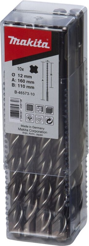 Thumbnail - Hm Bohrer v-plus, ø 8,0 mm, Länge 110 mm, SDS-plus, 10 Stk. - Makita