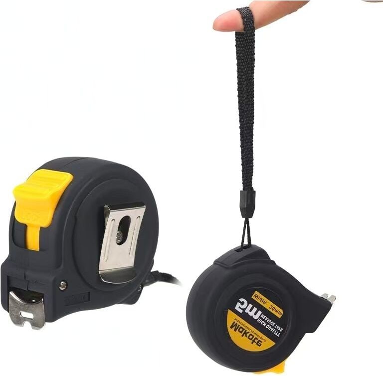 Cinta métrica de acero de 4,8 m con fracciones - Cinta retráctil autoblocante - Cinta métrica fácil de leer