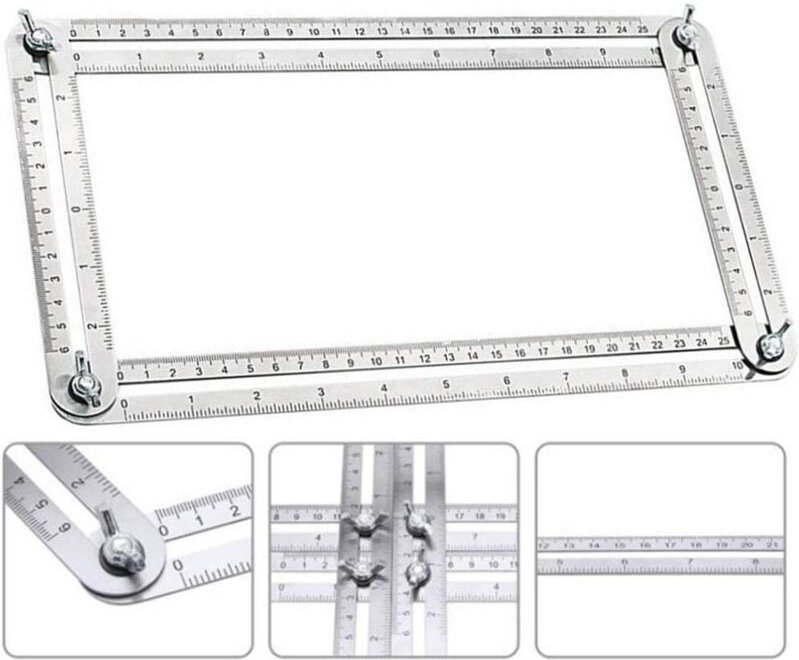 Xinlie Winkelmesslineal Mehrwinkellineal Winkelschablone Premium-Schablonenwerkzeug Lineal Winkelschablone Winkelmesswer...