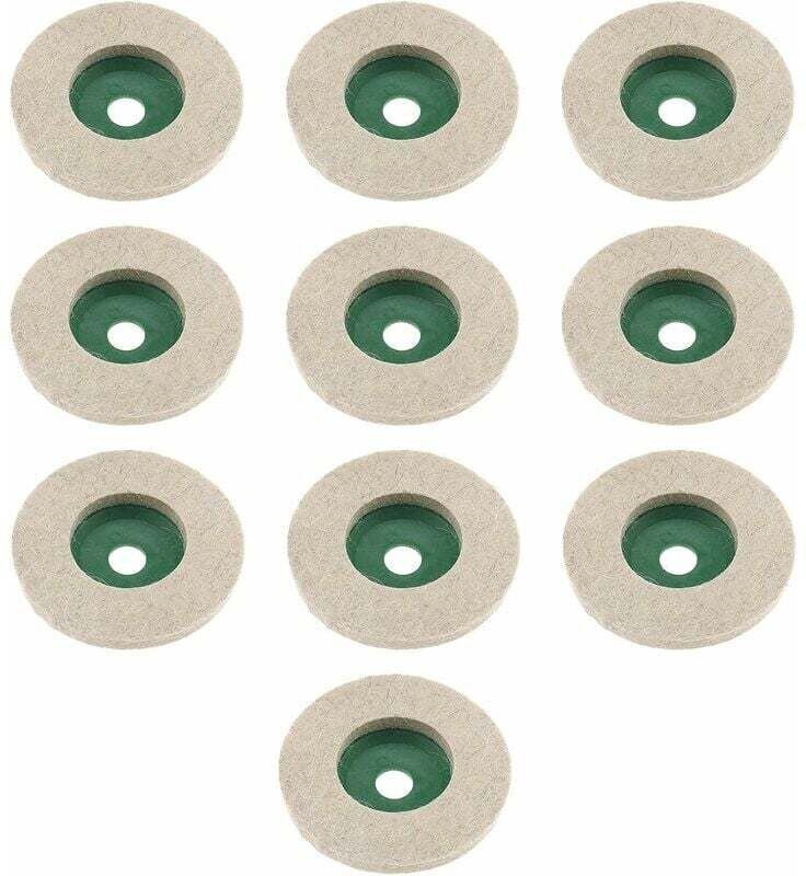 Polierscheiben aus Wollfilz, 97 mm, für Winkelschleifer, Keramik, Marmor, Holz, 10 Stück - Ulisem