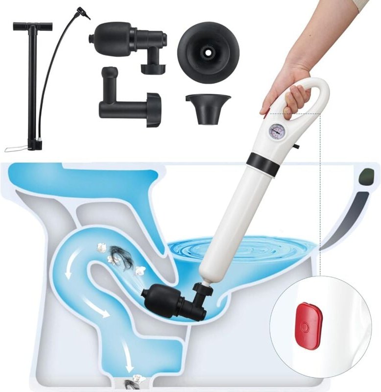 Thumbnail - Hochdruck-Toilettenkolben, Kolbenauswerfer, Spülkolben, Toilettenentsperrer, Badezimmerkolben, Toilettenentsperrer