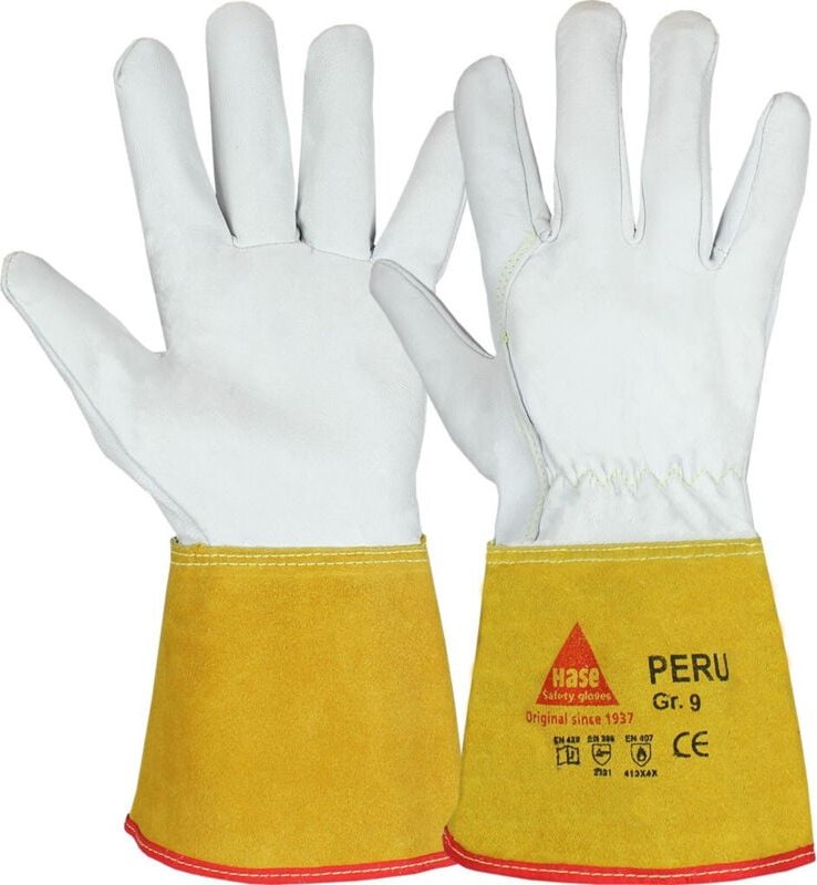 10 Paar Hase® Peru Hitzeschutzhandschuhe natur/braun 11