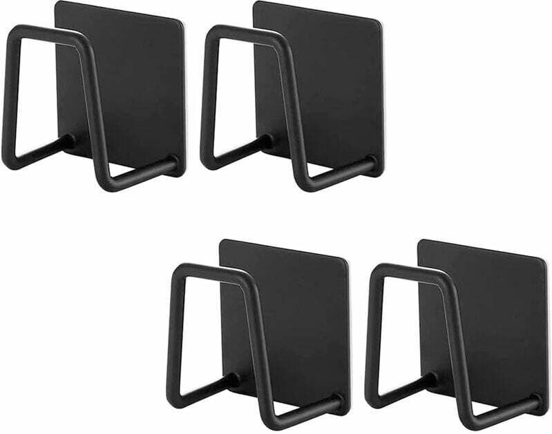 Shining House - Stück selbstklebende Schwammhalter für die Küchenspüle, wasserdichte Edelstahl-Schwammhalterhaken (schwa...