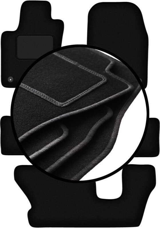 Komplettset Veloursmatten für: Dodge Durango III 7-Sitzer (2010-2020)