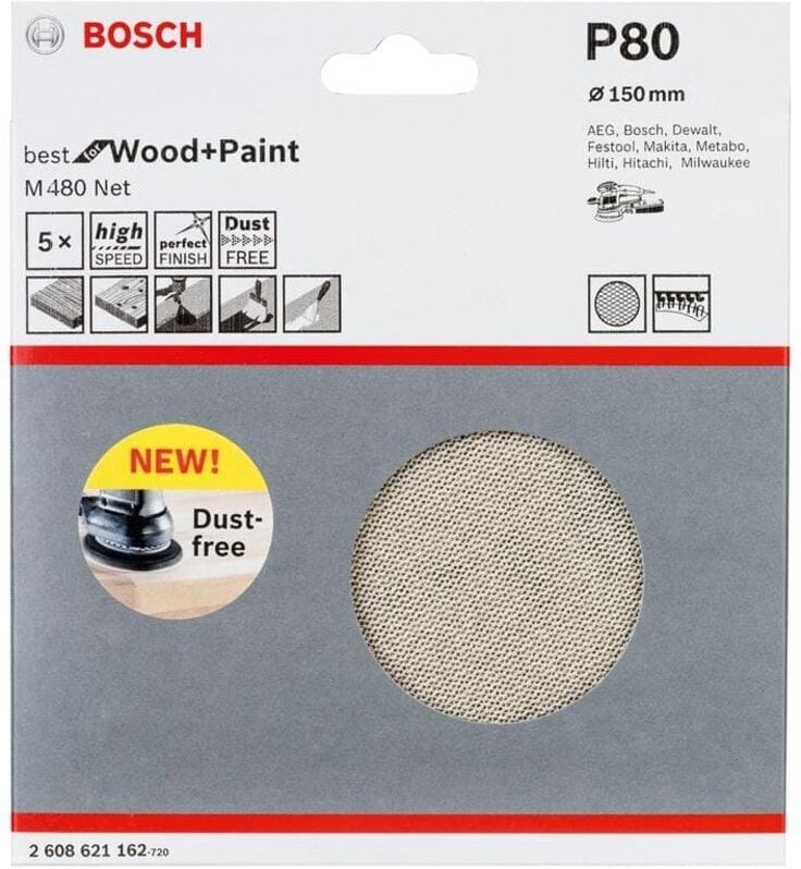 Thumbnail - 5x Schleifblatt M480 150 mm K80 - 2608621162 - Bosch