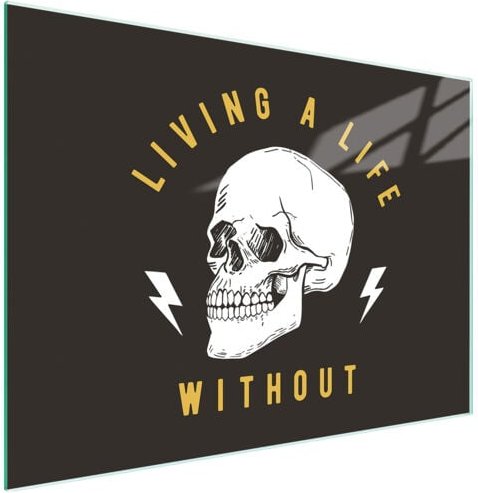 Glasschneidebrett 30x22 Totenkopf