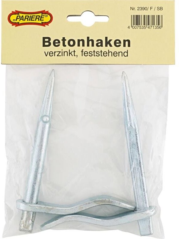 Betonhaken verzinkt, drehbar, 150 mm, 2 Stk. - Pariere