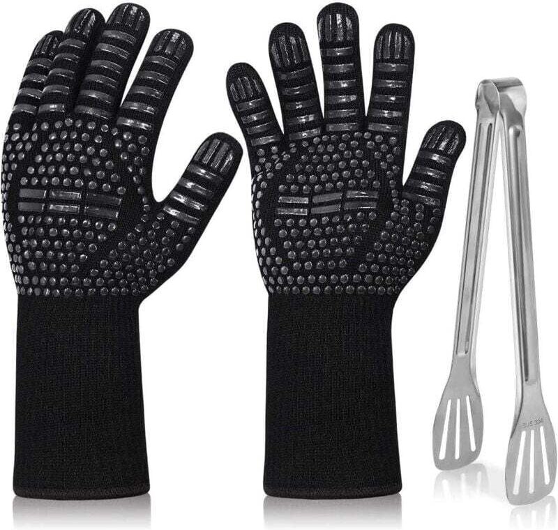 Thumbnail - Grillhandschuhe, Ofenhandschuhe bis 800°C. Universelle hitzebeständige, rutschfeste Ofenhandschuhe für Grill, Grillplatt...