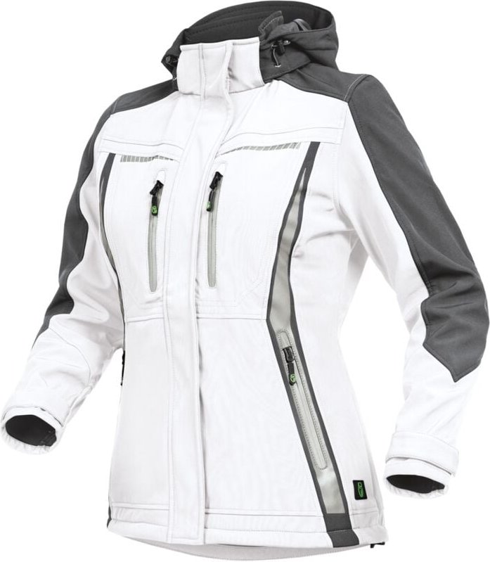 Thumbnail - Leibwächter Sommer-Softshelljacke Damen FLXDS Gr. 38 weiß/grau