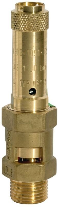 Riegler Sicherheitsventil, Messing, G 1 1/2, Ansprechdruck 4 bar