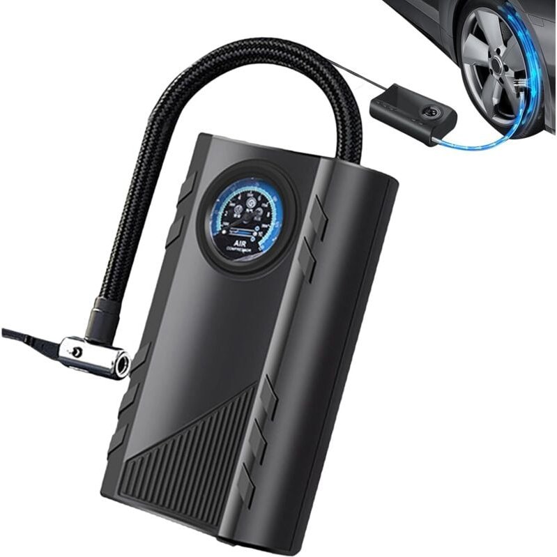 Tragbare elektrische Pumpe, kompakter Autoreifenfüller, Autoreifendruckpumpe, elektrische Autoreifenluftpumpe, kompakte ...