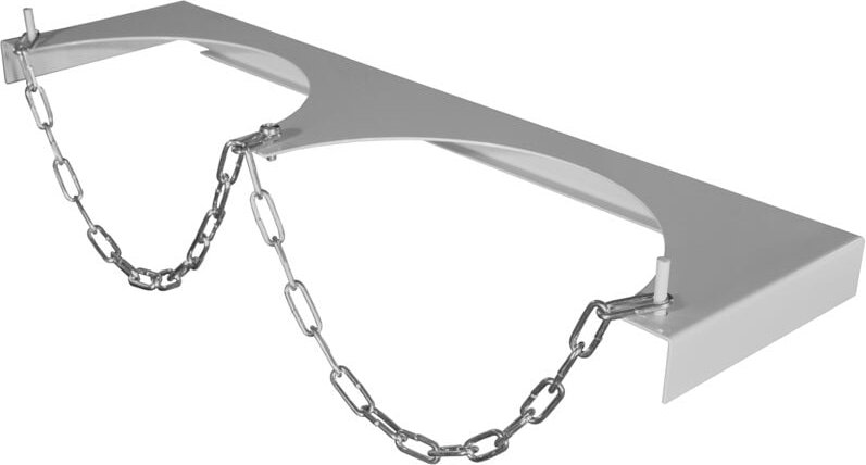 Gasflaschen-Wandhalterung, ral 7035, für 2x10L Gasflaschen - ADB