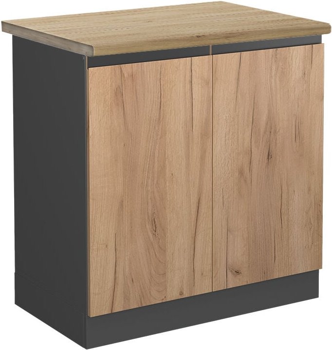 Vicco - Spülenunterschrank R-Line, Goldkraft Eiche, 80 cm , ap Eiche