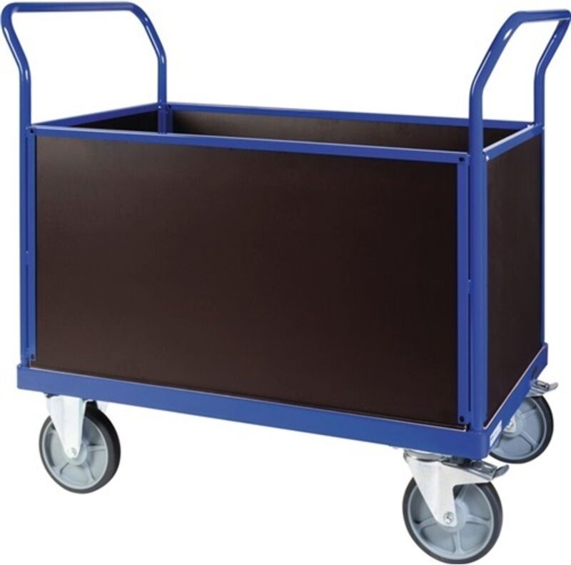 Protaurus Plattformwagen F600 mit 4 Holz- Wänden ohne Bordkante 850x500mm