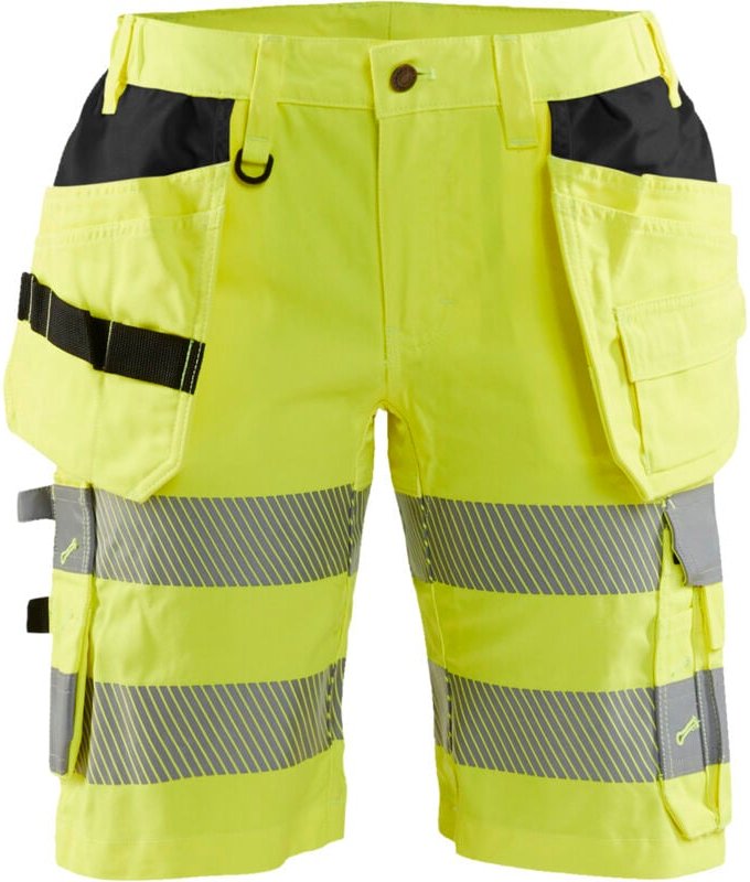 Thumbnail - Kurze Arbeitshose mit hoher Sichtbarkeit, Stretch, Damen, 7186 – Neon Gelb S – FR(38) – SE(C36) – Normen