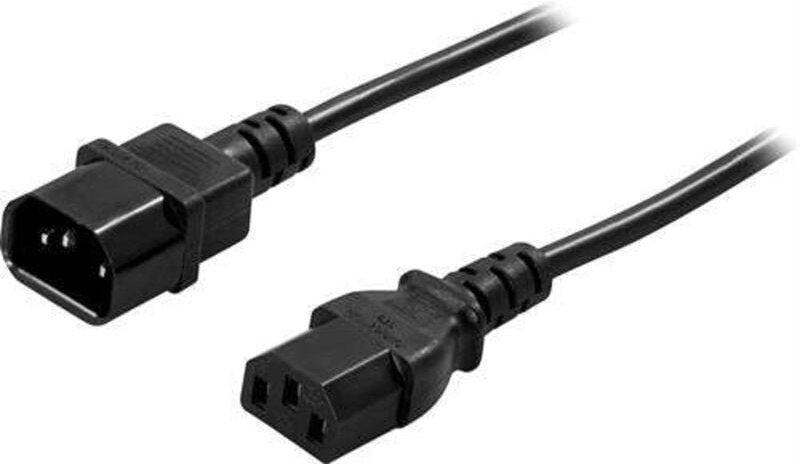Thumbnail - Deltaco gerateverlangerungskabel iec 60320 - iec 60320 geerdet 2 m - schwarz