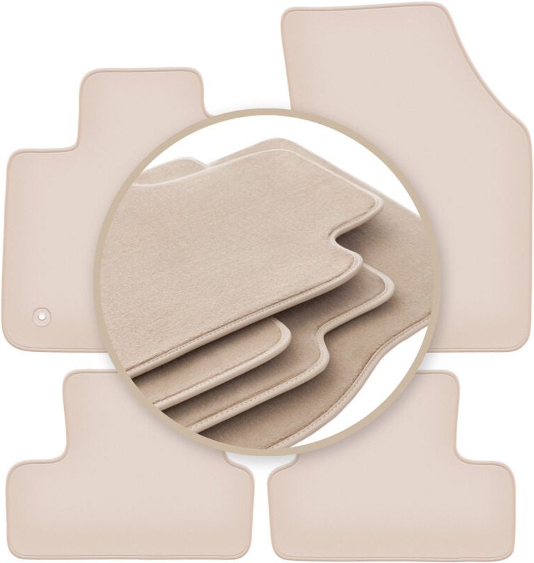 PREMIUM beige Matten für: Renault Megane IV Grand-Coupé, Liftback, Kombi, Grandtour, Coupé, GT 2015-