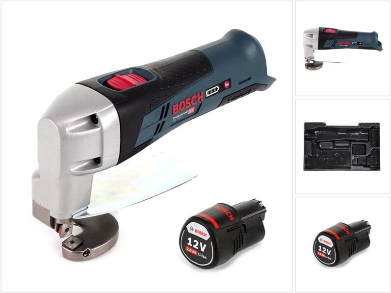 Bosch GSC 12 V-13 Akku Blechschere 12V L-Boxx ready + 1x Akku 2,0Ah - ohne Ladegerät