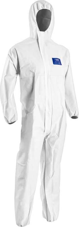 Packung mit 25 Einweg-Overall mit Kapuze SMS Weiß XL