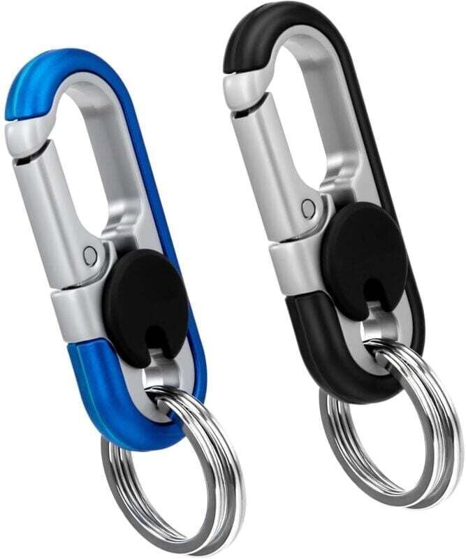 Auto-Schlüsselanhänger, Karabiner, Schlüsselring, Zinklegierung, für Damen und Herren, 2 Stück