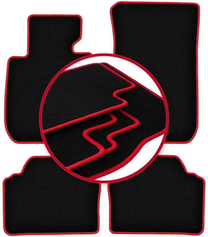 CARLUX-RED Autofußmatten für: BMW 3 E90 Limousine (2004-2011)