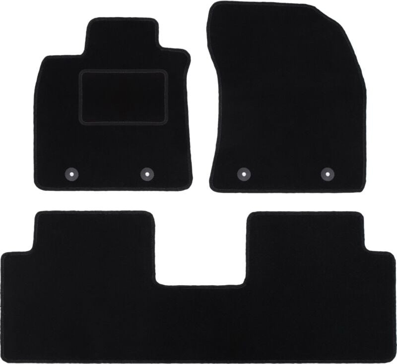 Schwarze Veloursmatten für: Toyota Avensis III T27 Kombi, Liftback, Limousine (2009-2018)