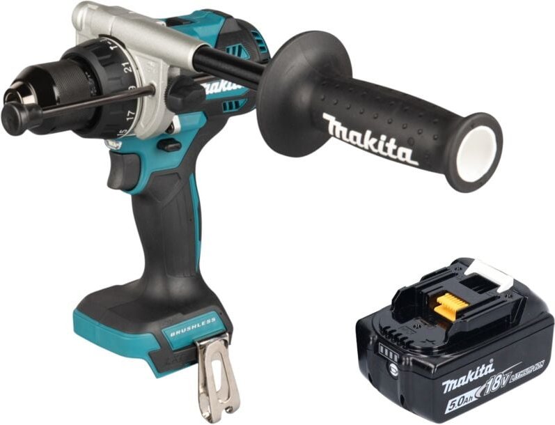 Makita DHP 492 T1 Akku Schlagbohrschrauber 18 V 141 Nm Brushless + 1x Akku 5,0 Ah - ohne Ladegerät