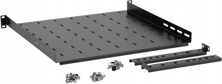 Verstellbarer Fachbodenaufbau 1HE-19"" (22-0065) 450 mm RAL 9005 1mm, 2022