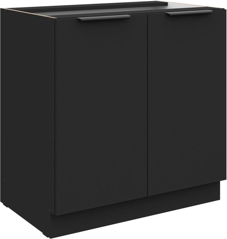 Küchen Preisbombe - Küchen Unterschrank 80 cm siena Schwarz Küche Küchenzeile Küchenblock