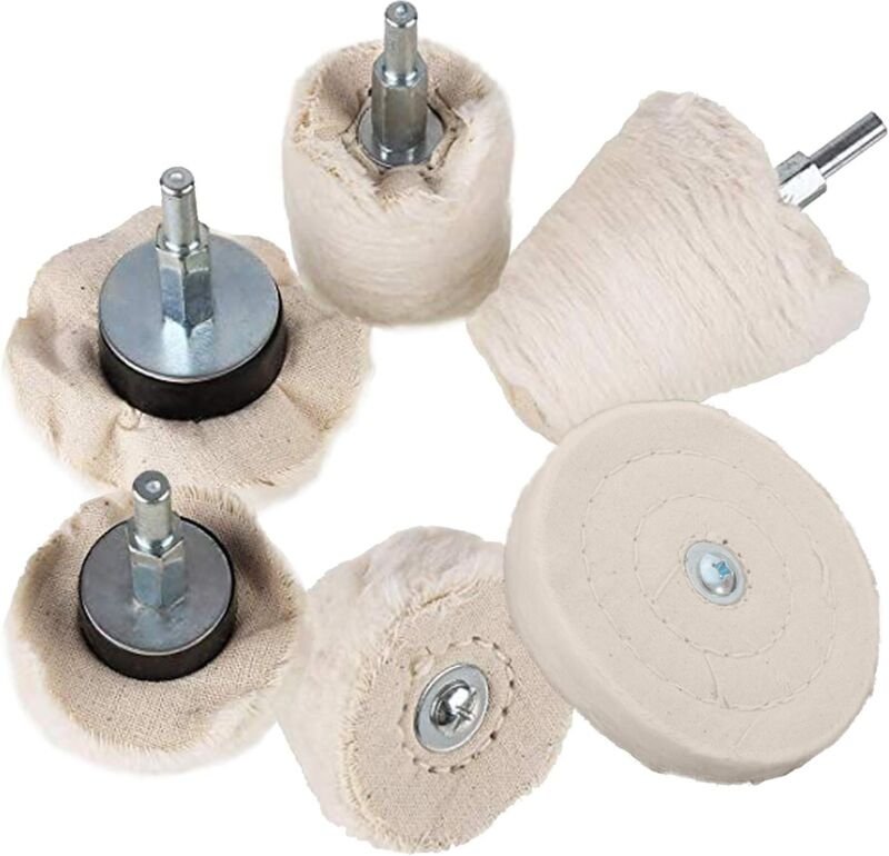 6-teiliges Bohrpolierrad mit Griff für Schleifmaschine, Polierwerkzeug, Bohrpad-Set für Auto, Metall, Edelstahl - Cspark...