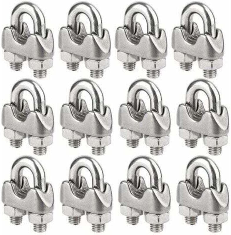 Thumbnail - 12er-Pack Edelstahl-Kabelklemmen für Kabel mit 5 mm Durchmesser (M5)