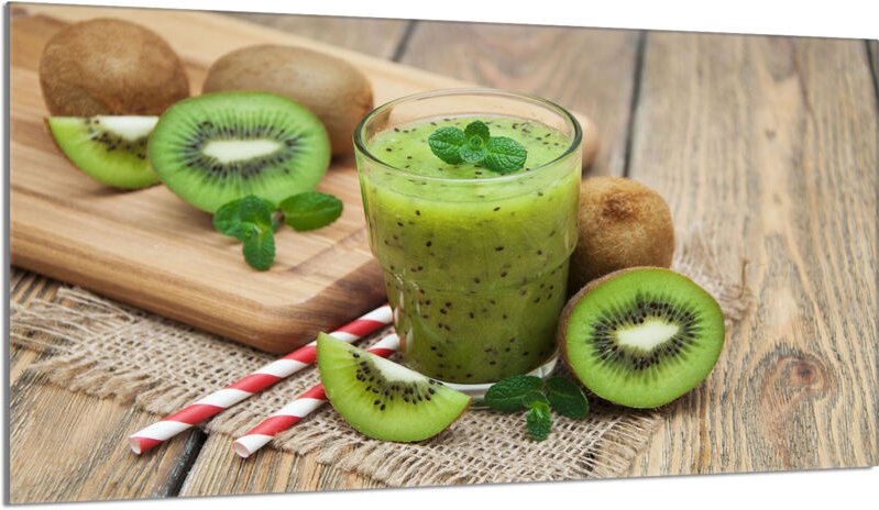 Glas-Herdplattenschutz 90x52 Kiwi