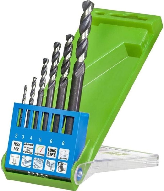 Akku-Top Metallbohrer-Satz hi-nox, ø 2 - 8 mm, hss 'Bohrer-Set, 6-teilig, Spiralbohrer - KWB