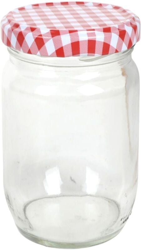 Buri - Einmachglas 720ml Vorratsglas Einweckglas Konservenglas Schraubdeckel kariert