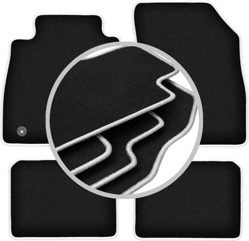 CARLUX-SILVER Autofußmatten für: Nissan Micra K14 Fließheck (2017-)