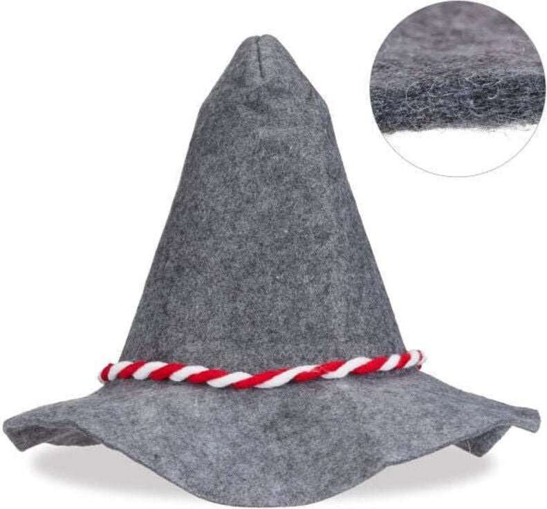 Seppl hat with red white cord