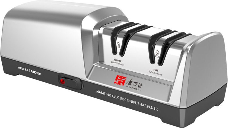 Ineasicer - TG2302 Elektrischer Messerschärfer, 15 und 20 Grad, 3-Stufen-System, Edelstahl, für Küchenmesser mit Schnell...