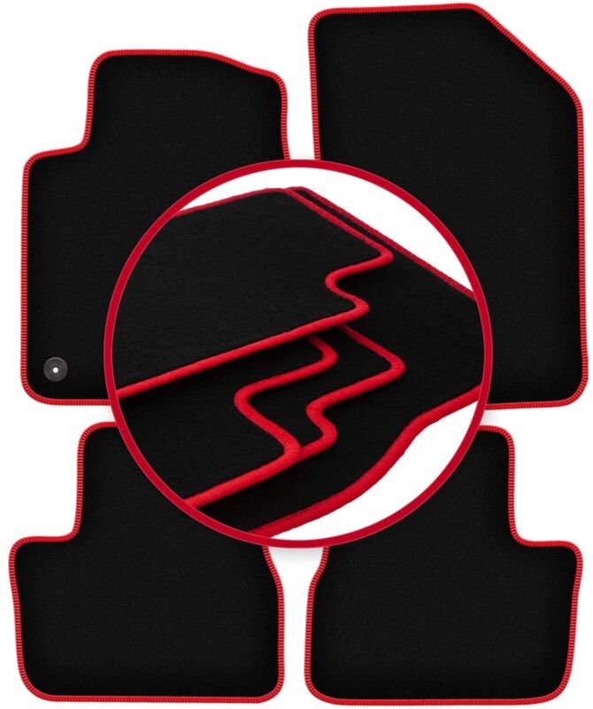 CARLUX-RED Auto-Fußmatten für: Peugeot 2008 I Crossover (2013-2019)