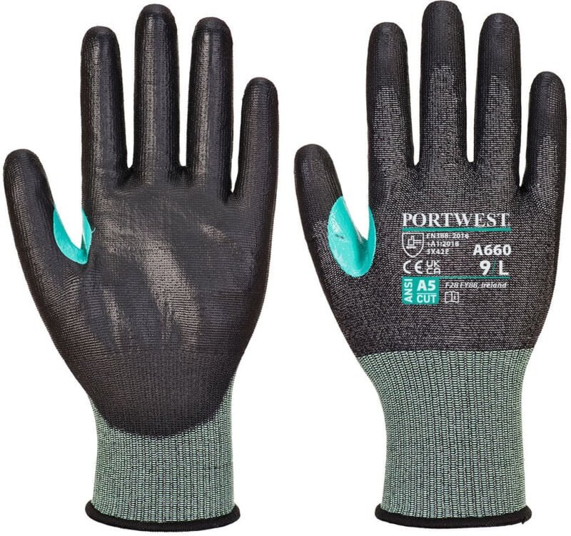 Thumbnail - Schnittschutzhandschuhe aus PU CS E18 Schwarz XS - Größe 6