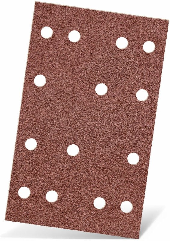 Red Klett-Schleifblätter, 133 x 80 mm, 14-Loch, f. Schwingschleifer, Normalkorund (50 Stk.) K150 - Menzer