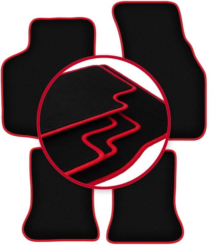 CARLUX-RED Autofußmatten für: Volkswagen Golf I Cabrio (1979-1993)