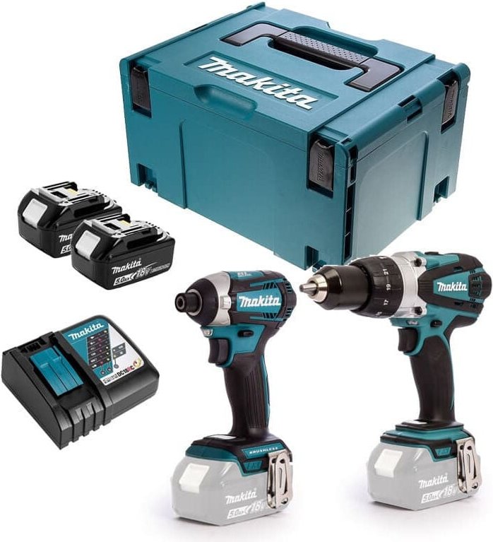 Makita - Pack 2 Werkzeuge 18V lxt (2x5,0 Ah) (DHP458Z + DTD154Z) DLXCBO021