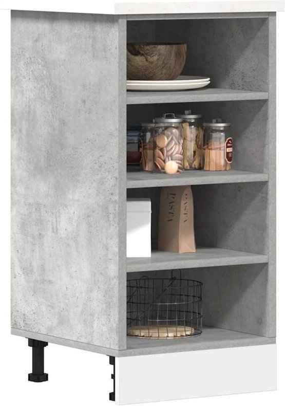 vidaXL Unterschrank Betongrau 40x44,5x81,5 cm Holzwerkstoff