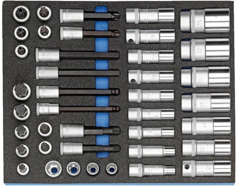 Thumbnail - Gedore Steckschlüssel-Sortiment 1/2 in Check-Tool-Modul, 40-tlg.